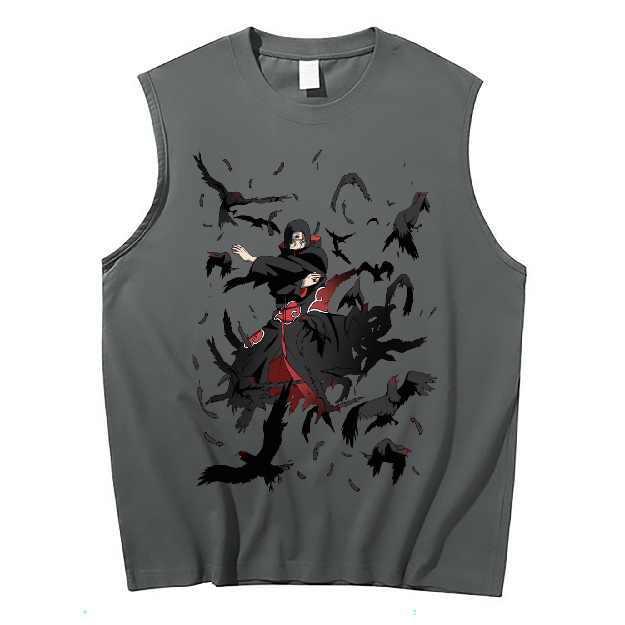 （画像用） NARUTO -ナルト- うちは イタチ Uchiha Itachi コットン100％タンクトップ（フロントプリント）